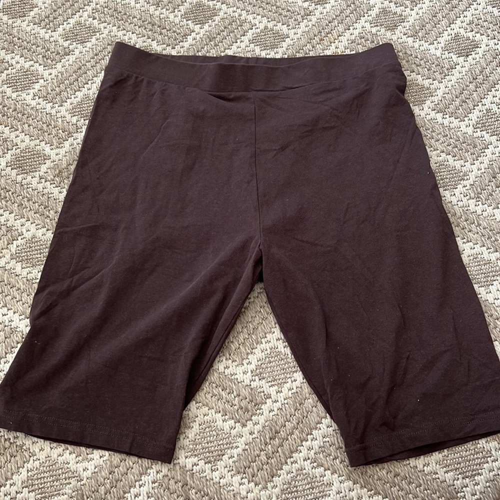 H&M biker shorts. Brown.